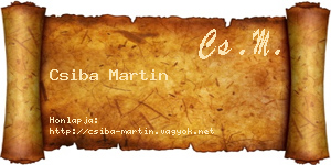 Csiba Martin névjegykártya